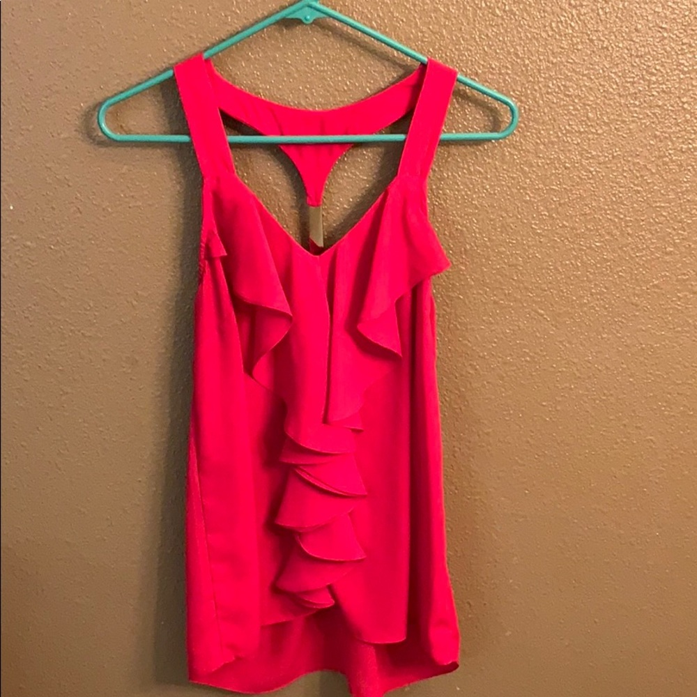 GUC Charlotte Ruse Red Ruffle Top - Picture 2 of 3